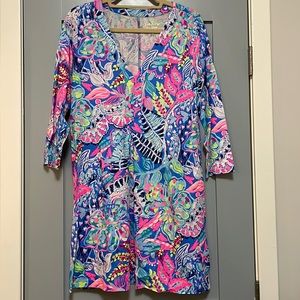 NWOT Lilly Pulitzer V-Neck Pima Cotton Dress, size medium